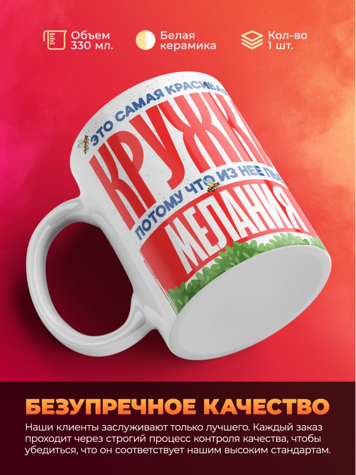 Самая красивая кружка с именем Мелания  Саки